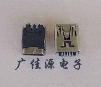 东凤镇MINI USB前两脚插座 90度卧式 端子DIP针脚定义