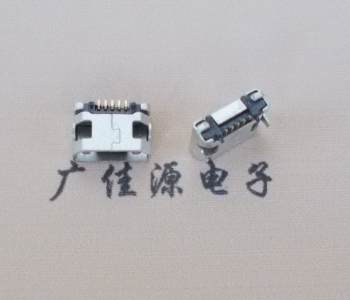东凤镇迈克小型 USB连接器 平口5p插座 有柱带焊盘
