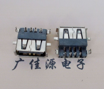 东凤镇AF USB母座90度 DIP沉板3.9/4.9 耐高温有卷边