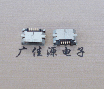 东凤镇Micro USB平口全贴板 鱼叉脚5.0长带定位柱加焊盘
