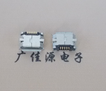 东凤镇MICRO USB 5Pin母座 贴板封装接口 卷边镀雾锡