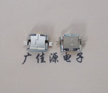 东凤镇Micro usb 插座 沉板0.7贴片 有卷边 无柱雾镍