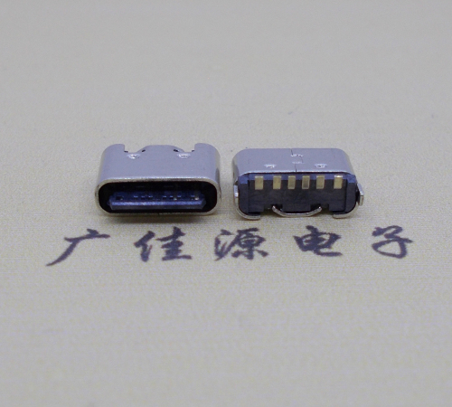 东凤镇Type-C6p母座接口短体立贴5.0mm