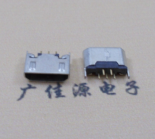 东凤镇迈克USB 180度母座5p直插带地脚1.5端子直口