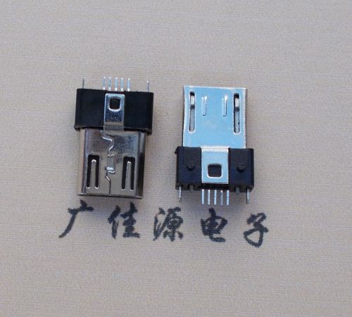 东凤镇MICRO USB 5P公头B型SMT贴板带柱