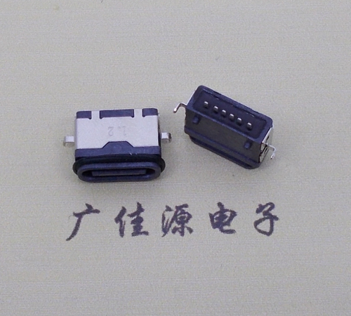 东凤镇沉板防水type c6p母座卧式两脚插板沉板1.2mm/1.6mm/2.0mm