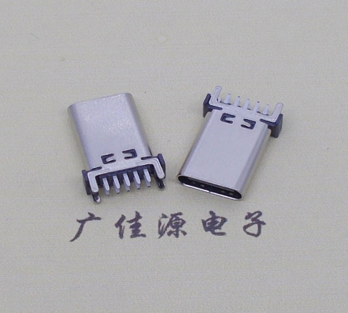 东凤镇立式type c10p母座端子插板可过大电流充电和数据传输，高度H=13.10、13.70、15.0mm