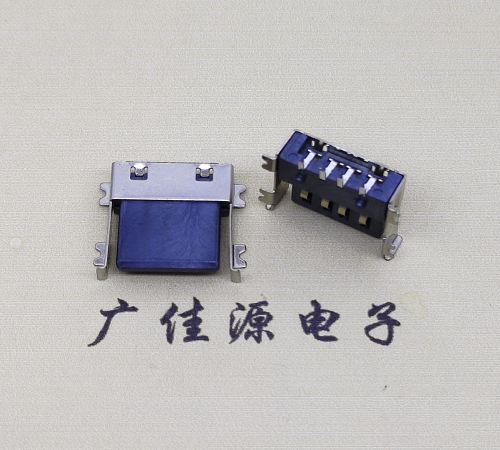 东凤镇薄胶芯母座 USB2.0卧式贴板A母10.0短体尺寸