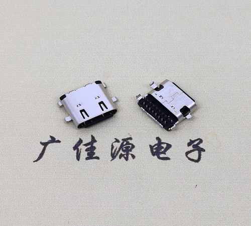 东凤镇type c16pin沉板接口.双排插板母座.16p端子镀金30U