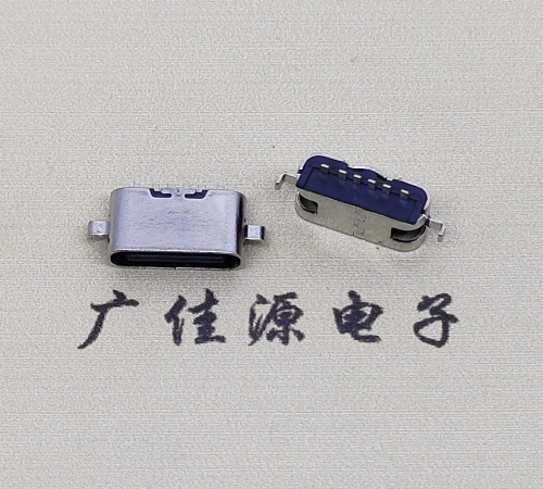 东凤镇type c6p母座接口 沉板0.8mm 两脚插板引脚定义  