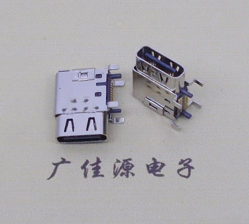 东凤镇TYPE-C24P接口母座四脚侧插端子双排贴 支持高速数据传输和快速充电功能